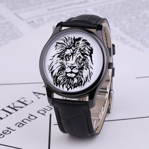 BRAVURAS Italy 30 Meters Waterproof Quartz Fashion Watch With Black Genuine Leather Band