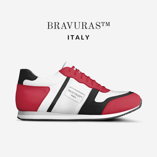 BRAVURAS Italy Vintage Running Trainers (RED & BLACK)