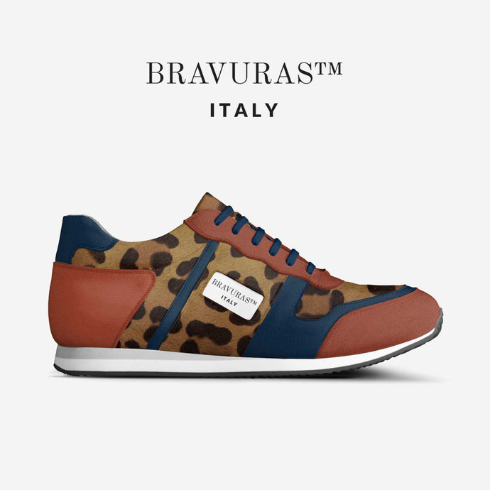 BRAVURAS Italy Vintage Running Trainers (LEOPARD EDITION)