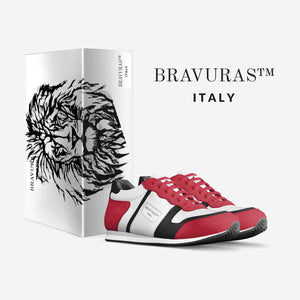 BRAVURAS Italy Vintage Running Trainers (RED & BLACK)
