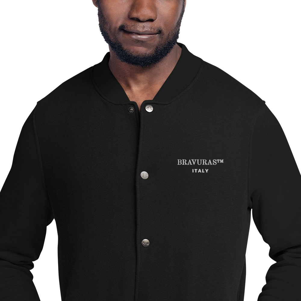 BRAVURAS Italy Embroidered Champion Bomber Jacket